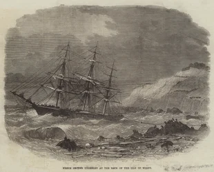 Wrak van de Underley aan de achterkant van het Isle of Wight